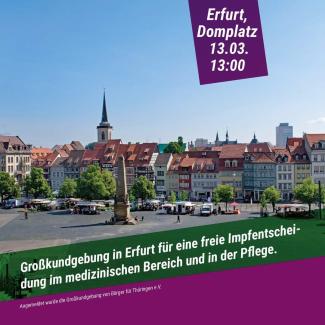 20:IV DEMO LIVE STREAM | Erfurt - Großkundgebung für eine freie Impfentscheidung | Ralf Ludwig, Clarsen Ratz u.A.| 13.03.2022