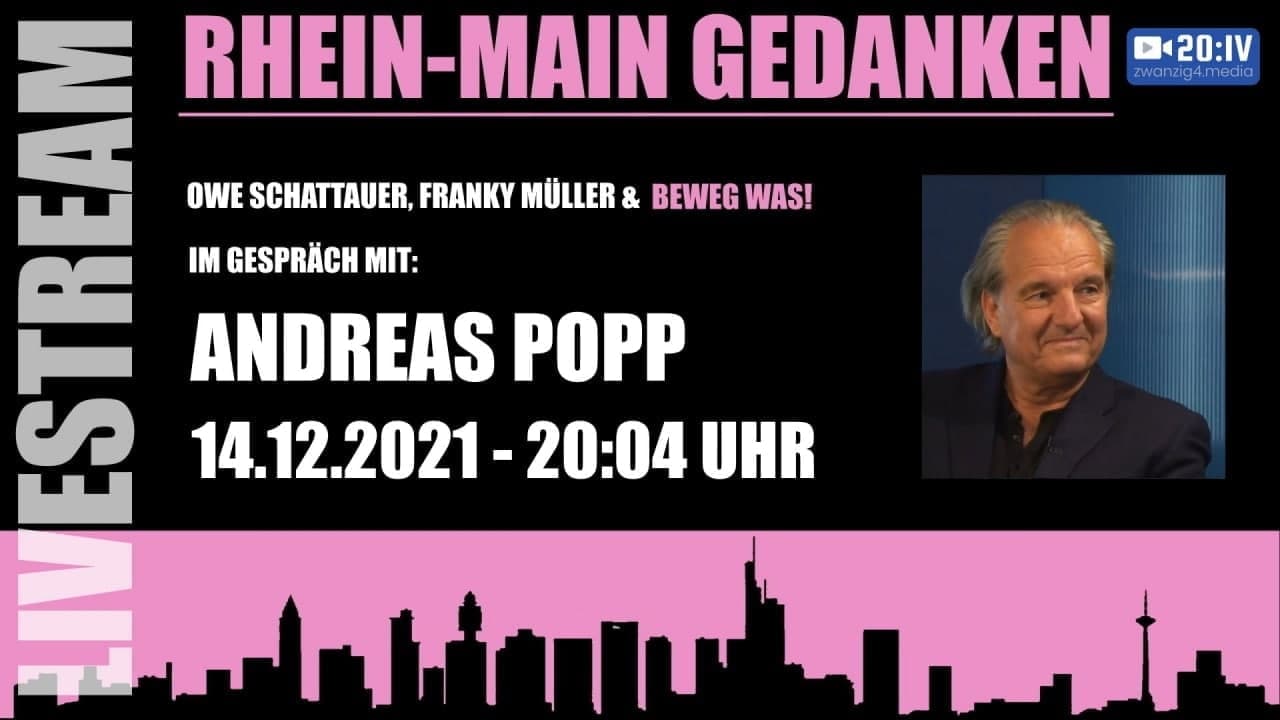 20:IV Live: Beweg Was! - Rhein Main Gedanken - zu Gast ANDREAS POPP | 14.12.2021