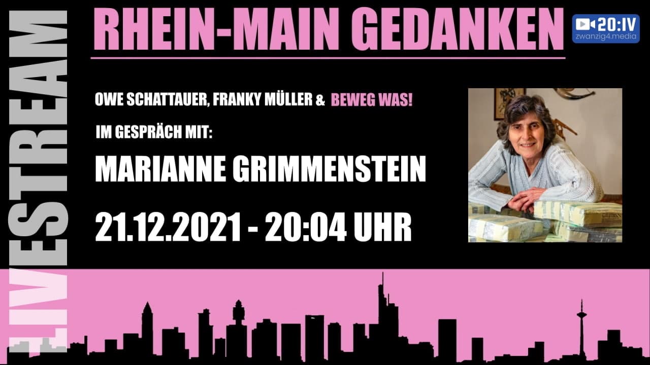 🔴 20:IV Live: Beweg Was! - Rhein Main Gedanken - zu Gast Marianne Grimmenstein | 21.12.2021