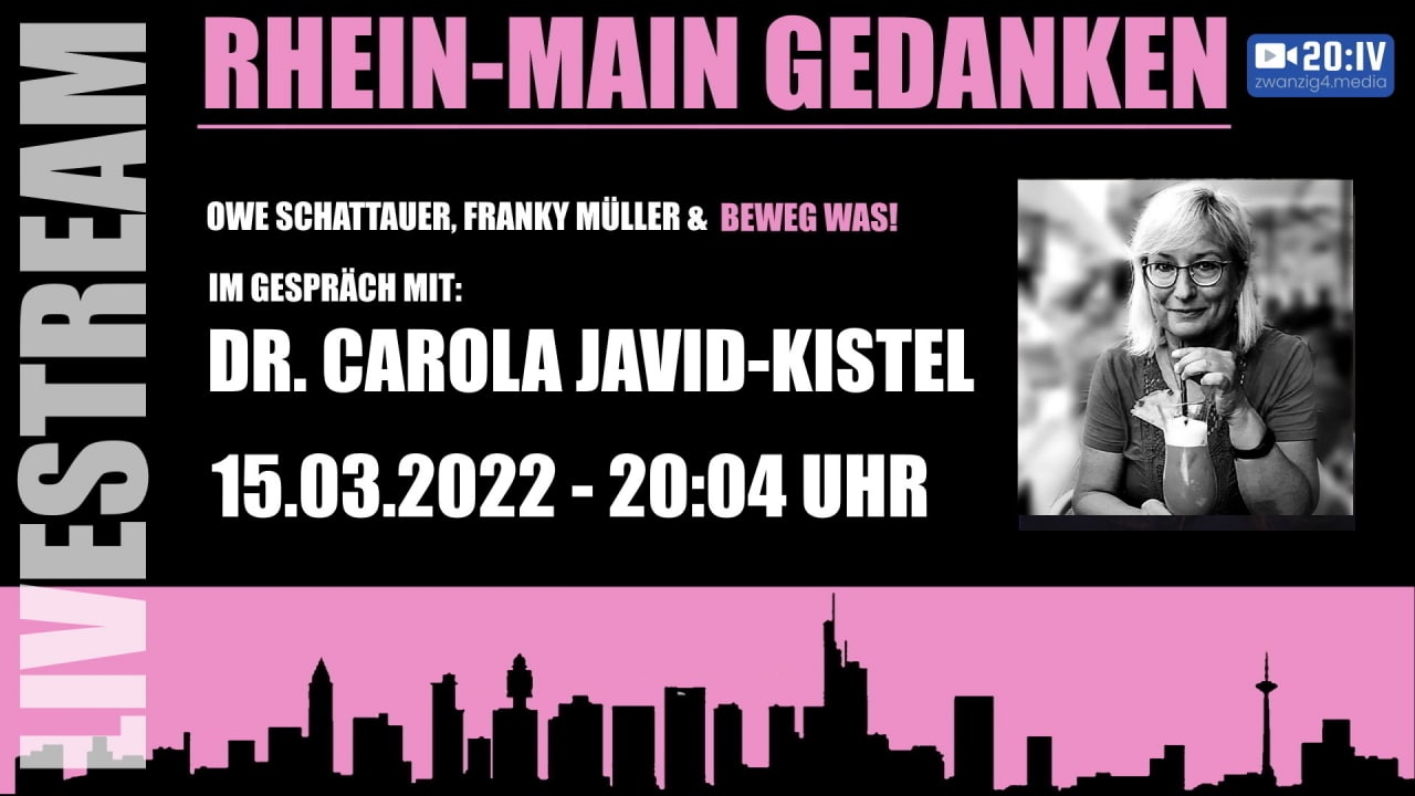 20:IV Live: Beweg Was! - Rhein Main Gedanken | Nr.: 067 - Heute mit: Dr. Carola Javid-Kistel | 15.03.2022